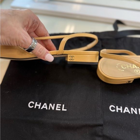 Chic Two-Tone Slingback Flats - Picture 5 of 10